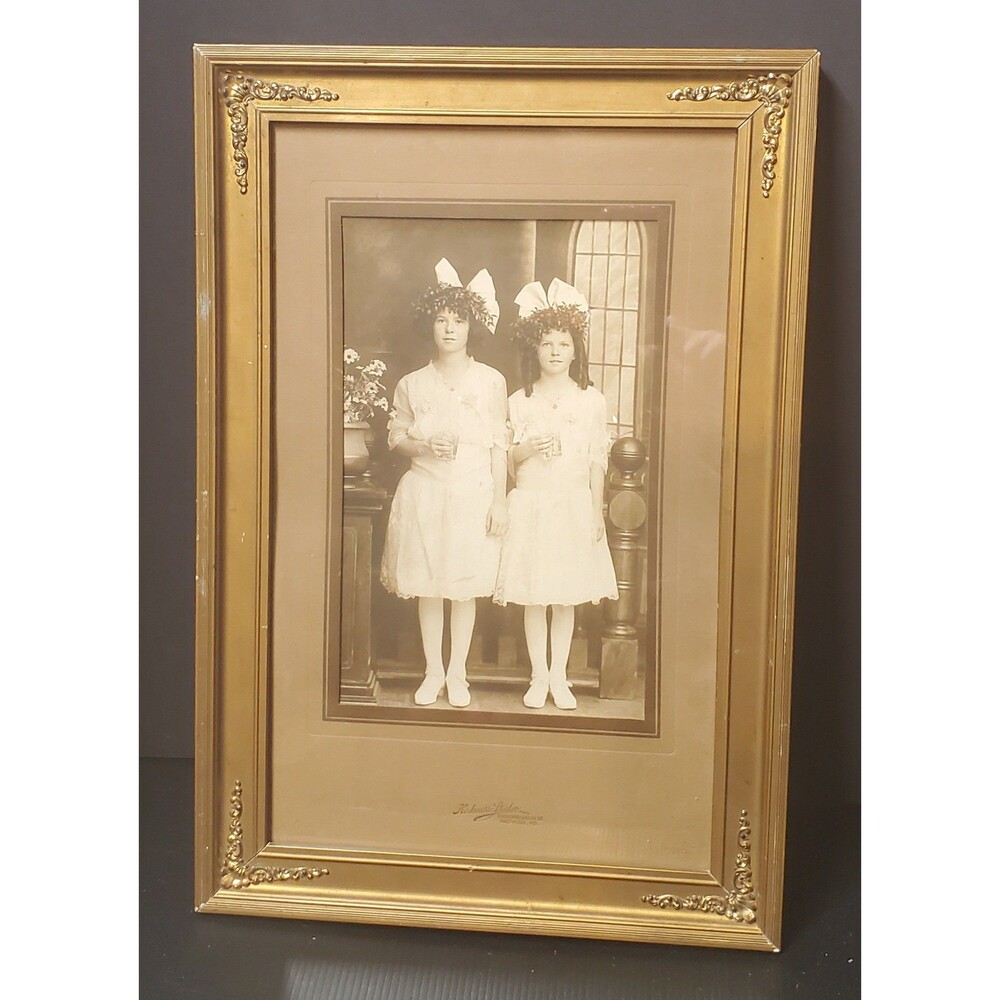 Antique 1920 ephemera Portrait Photograph Framed Kirkness Studio Baltimore MD